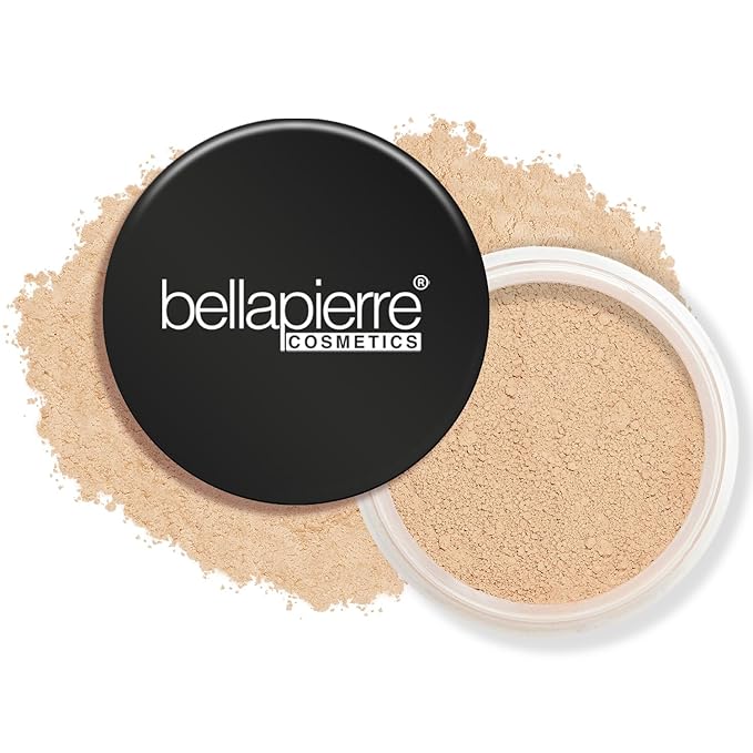 bellapierre Mineral Foundation SPF 15 - Loose Powder Foundation, Full Coverage Mineral Makeup with Matte Finish, Vegan, Cruelty Free, Hypoallergenic, Oil Free, Talc Free, 0.32 oz - Biscotti