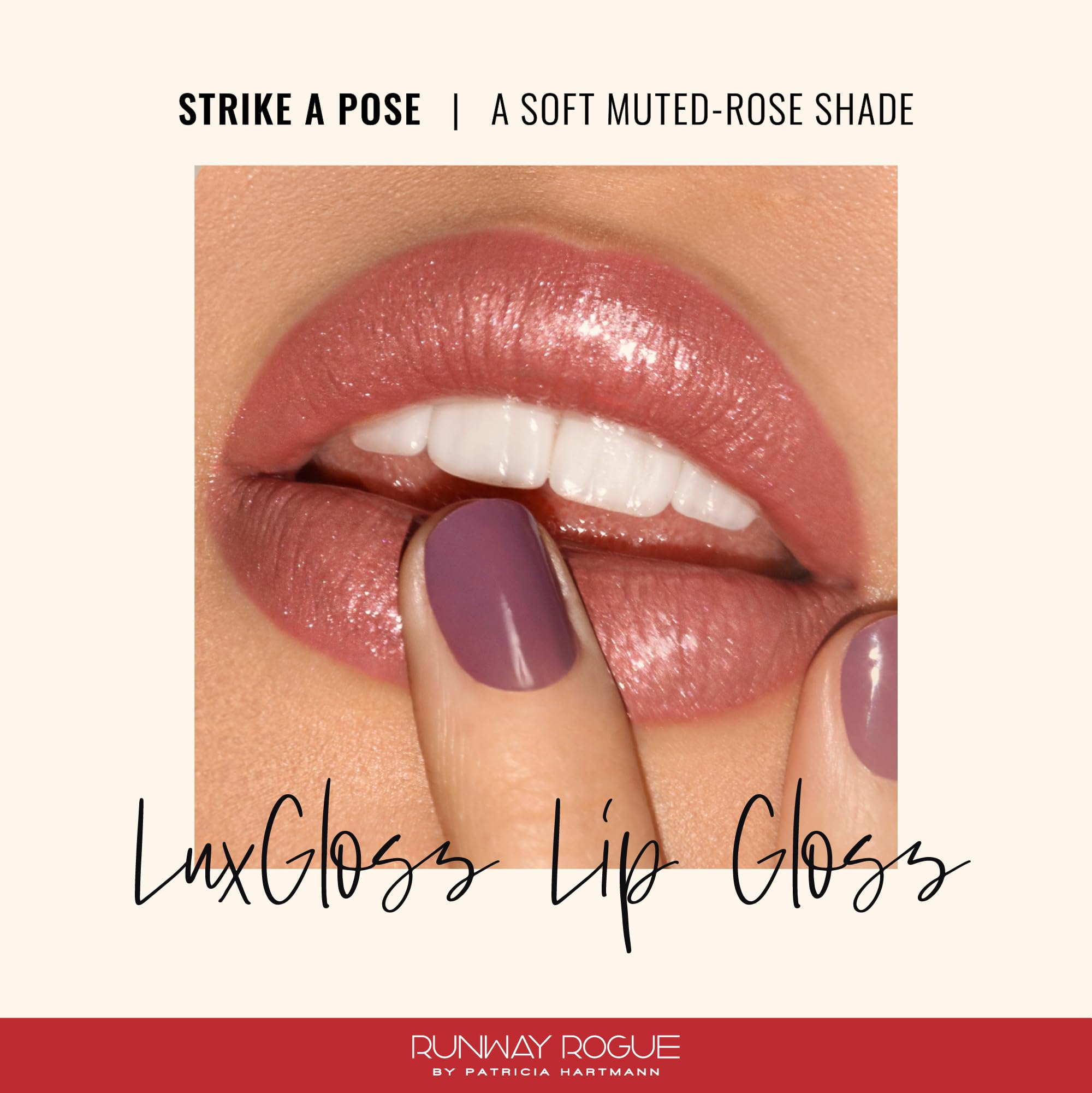 Runway Rogue Hydrating Shimmer Lip Gloss, Anti-Aging, 'Strike a Pose'