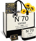 70th Birthday Gift for Women-N°70 Canvas Tote Bag,Makeup Bag,Back in Poster