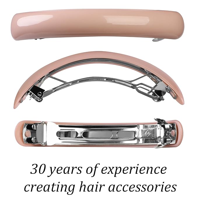 Hair Barrettes for Women, 3 Pack Tortoise Shell Hair Clips for Thick Hair