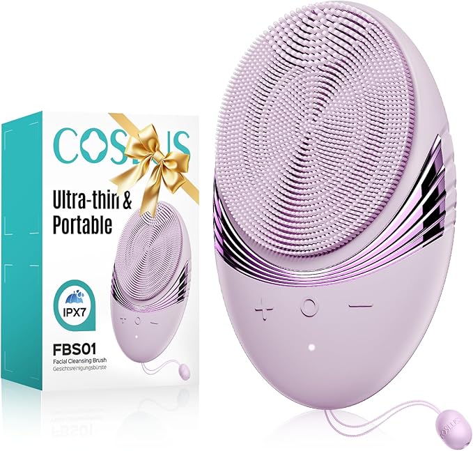 COSLUS FBS01 Facial Cleansing Brush Face Scrubber, Compact for Travel