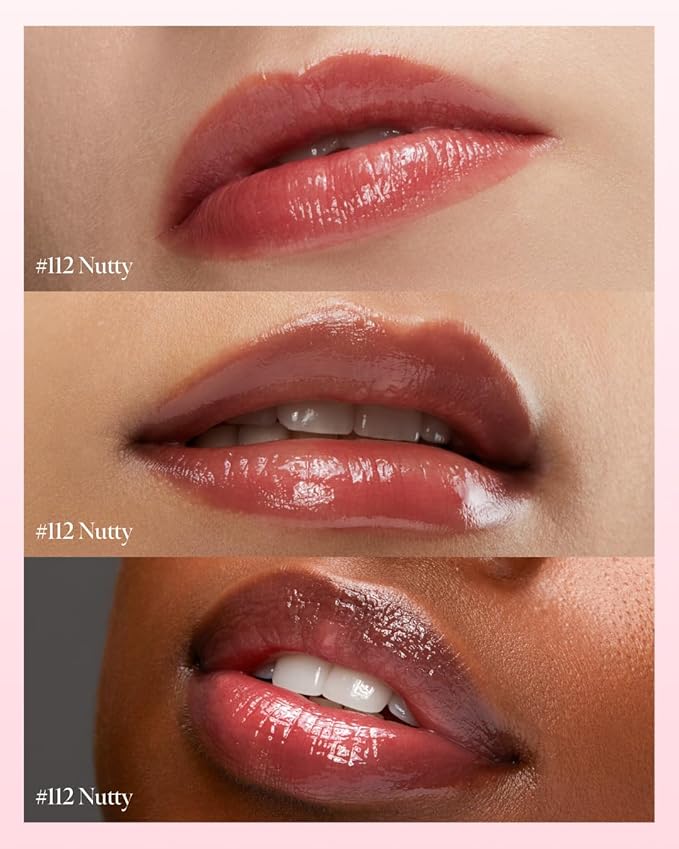 CORALHAZE Glow Lock Jelly Tint 112 Nutty, Hydrating Water Glow Lip Stain, Non-Sticky Juicy Gloss, Long Lasting Glass Shine & Dewy Finish, Lightweight Moisturizing Lip Care, Korean Makeup