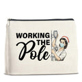 Nurse Gifts Makeup Bag, Funny Nurse ICU Nurse ER Nurse RN Appreciation Gifts, Nurse Graduation Gifts, Working The Pole Nurse Zipper Makeup Pouch