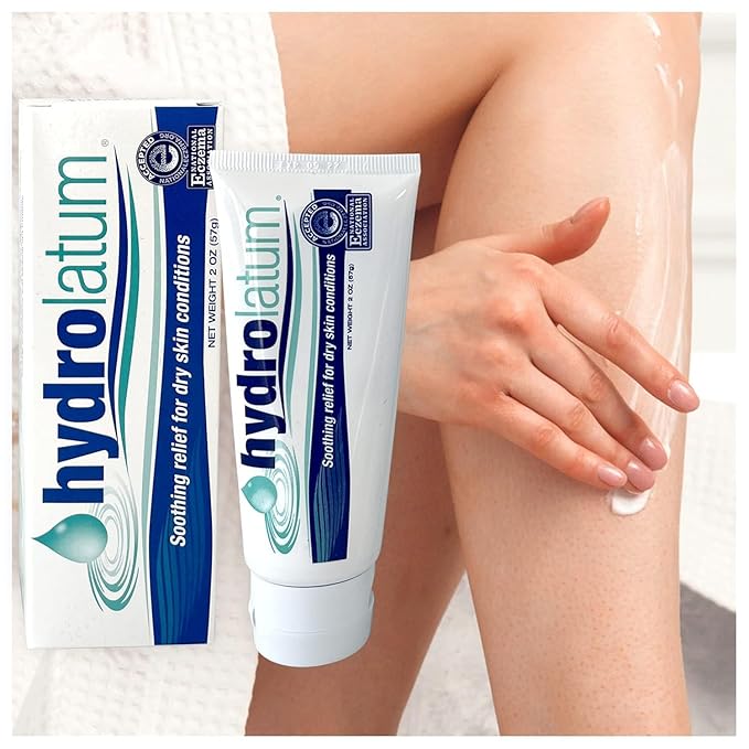 Hydrolatum Dry Skin Cream - Hydrating Moisturizer for Sensitive & Extra Dry, Nourishing Body Lotion for Men & Women - 2oz