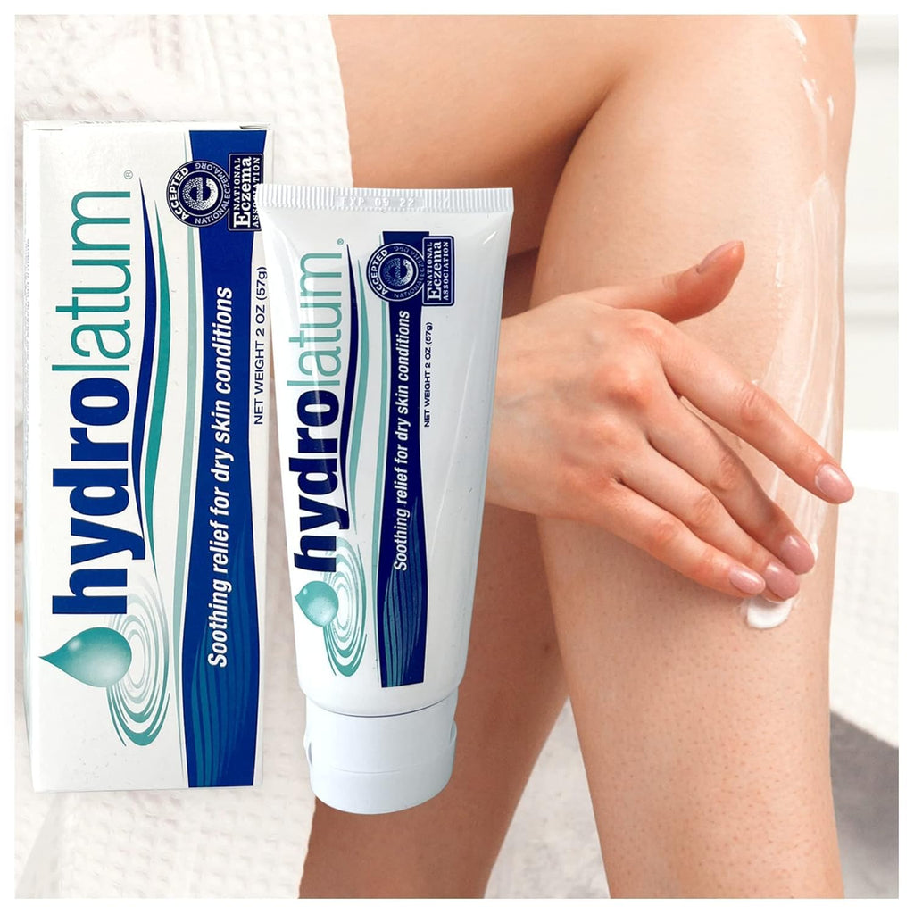 Hydrolatum Dry Skin Cream - Hydrating Moisturizer for Sensitive & Extra Dry, Nourishing Body Lotion for Men & Women - 2oz