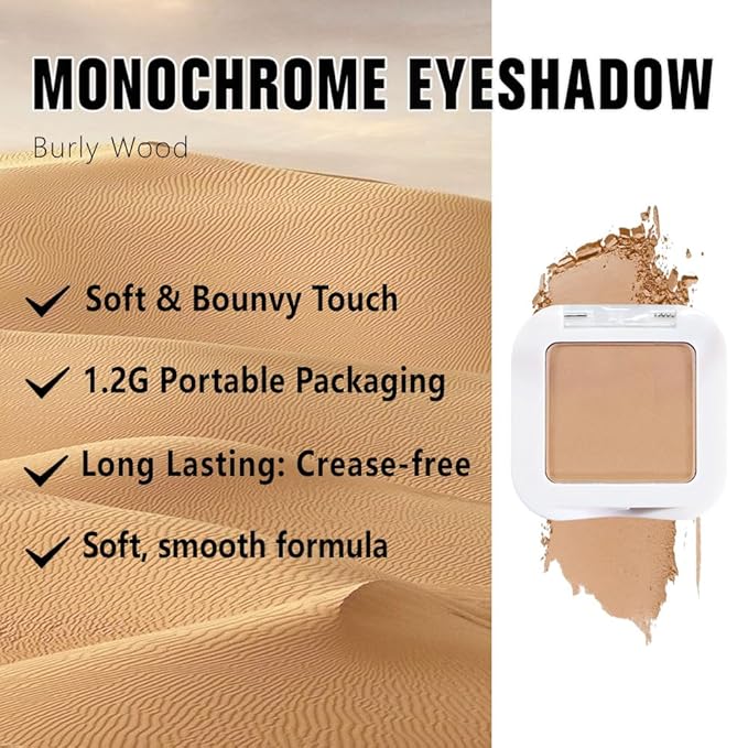 FeiCuiYun Matte Singe Eye Shadow Palette Makeup, Matte Burly Wood Monochrome Eyeshadow For Old Women, Mini Pressed Pigmented Waterproof Sombras Para Ojos, Vegan, Talc, Paraben & Cruelty Free, 13