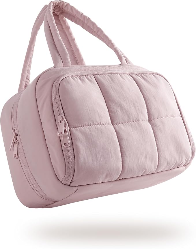 Marscamd Travel Makeup Bag for Women, Medium Size, Puffy Cosmetic Organizer
