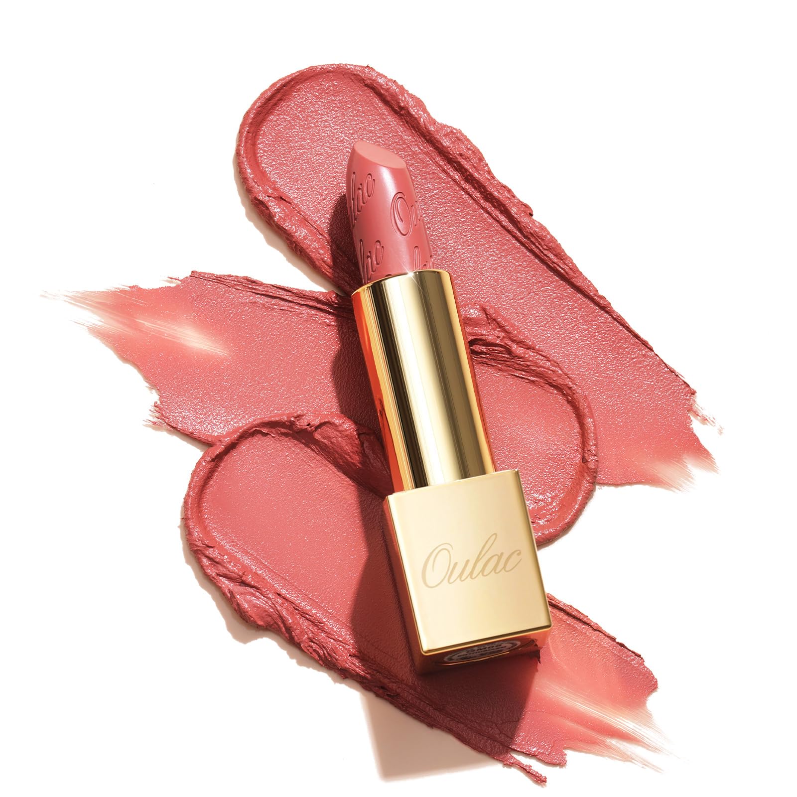 Oulac Coral Matte Lipstick with Glow Metallic Finish - Vegan Lipstick for Women, Creamy Texture, Hydrating Clean Beauty Formula, High-End Magnetic Hook Design, GM08 Enthusiasm