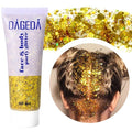 DAGEDA Gold Body Glitter Gel, Sparkly Hair Face Glitter Makeup Accessories