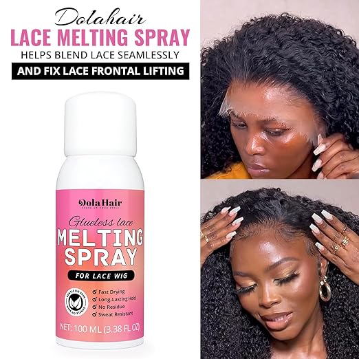 Dolahair Lace Glue Kit Wig Installation Kit & Melting Spray (Medium Brown)
