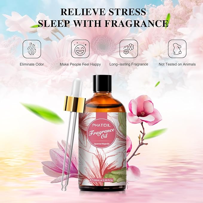 PHATOIL Japanese Magnolia Fragrance Oil for Diffuser Aromatherapy 3.38FL.OZ