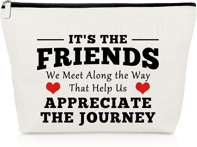 Best Friend Gift for Women Makeup Bag Friend Birthday Gifts Thank You Present for Friends Bff Sister Inspirational Cosmetic Bag for Her Friendship Graduation Present for Her Travel Cosmetic Pouch
