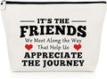 Best Friend Gift for Women Makeup Bag Friend Birthday Gifts Thank You Present for Friends Bff Sister Inspirational Cosmetic Bag for Her Friendship Graduation Present for Her Travel Cosmetic Pouch