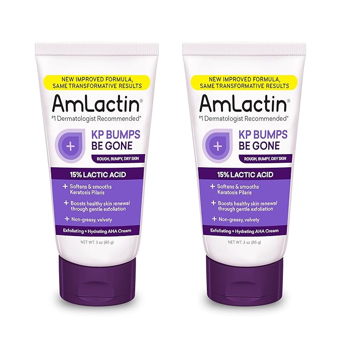 AmLactin KP Bumps Be Gone Body Cream, 15% Lactic Acid, 3 oz, 2 Pack