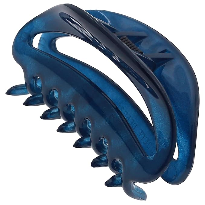 Camila Paris CP3081 French Hair Clip for Women, Small Blue, Girls Hair Claw Clip Jaw Fashion Durable Styling Hair Accessories for Women, Ladies Strong Hold No Slip Grip Clamp, Made in France