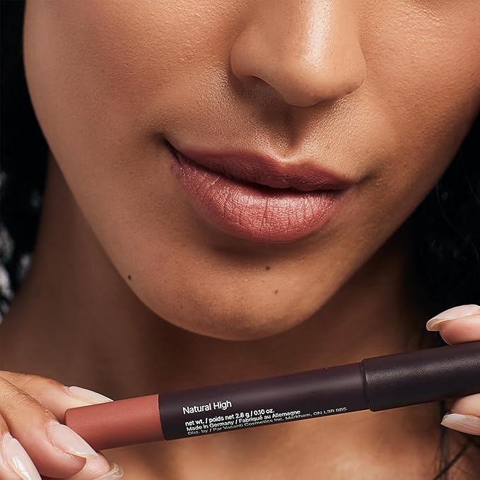 VASANTI Matte Crush Lipstick Pencil – Natural High Nude Beige – Soft, Velvety Matte Finish, Waterproof, Smooth Application – Natural, Vegan, Paraben-Free Lip Color