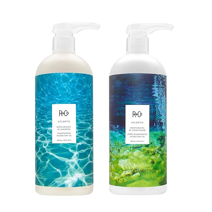 R+Co Atlantis Moisturizing B5 Shampoo and Conditioner Set, 33.8 oz (2 Pack)