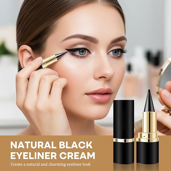 EverGlider Brown Gel Eyeliner Pencil, Waterproof Long Wear Cream Eye Liner Crayon, Soft Natural Brown Eyeliner for Subtle Definition & Everyday Makeup (02# Brown)