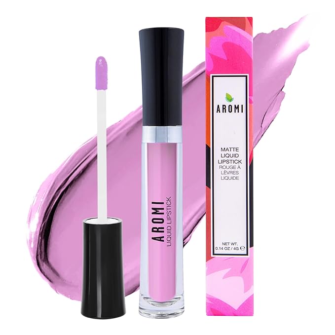 Aromi Light Pink Matte Liquid Lipstick, Blue Undertones (Ballet Slipper)