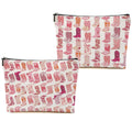 DHKG 2pcs Western Makeup Bag Western Gifts for Women Cosmetic Bag Cowgirl Gifts for Women, Girls Sister, Pink Boots Cowboy Boots Gift Christmas Birthday Gift, Cowgirl Stuff