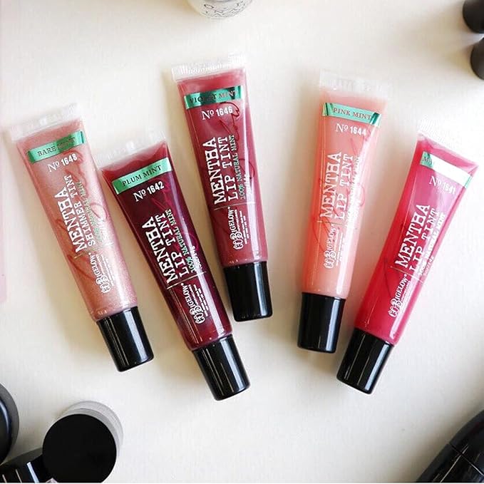 C.O. Bigelow Plum Mentha Lip Tint Trio, Pack of 3 Purple Tinted Lip Gloss