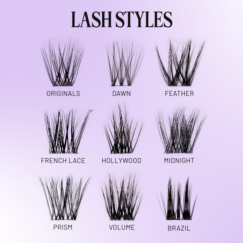 Lilac St Volume Lash Clusters for DIY Lash Extensions, Brazil, 10mm