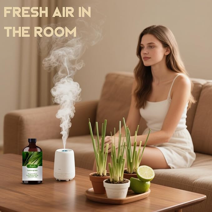 MLYNKL Lemongrass Essential Oil,Lemongrass Oil for Massage Home,4 fl oz
