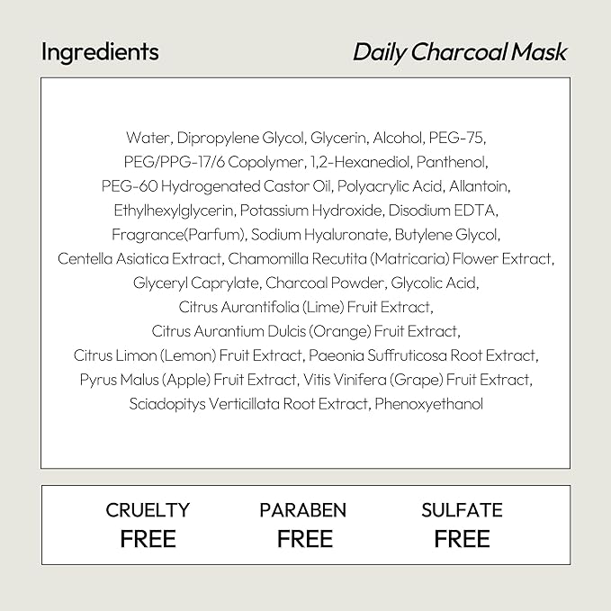 LAPCOS K Beauty Charcoal Sheet - Pore Refining Face Mask (Pack of 5)