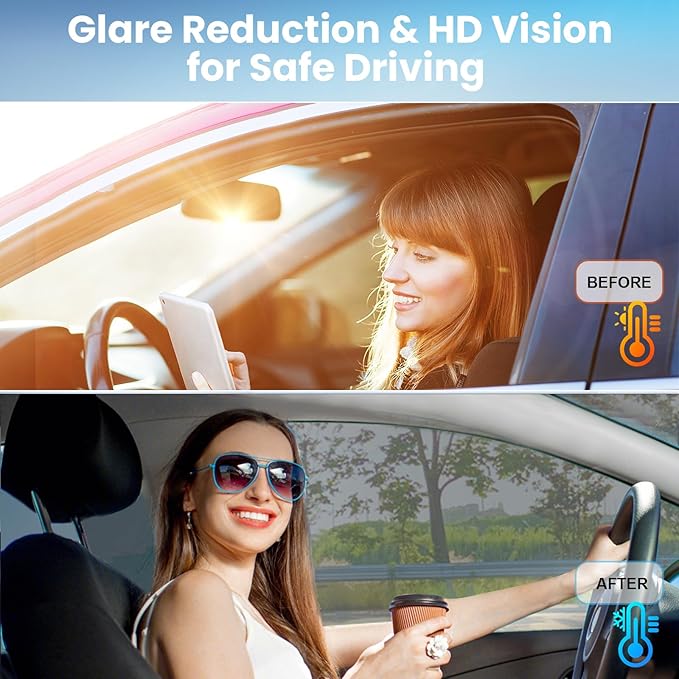 LuxeShade Ceramic Car Window Tint Film, 35% 36IN x 100FT Window Roll for Privacy Sun & Glare Protection UV Heat Blocking, 2 Ply Automotive Window Tint for Car, Home