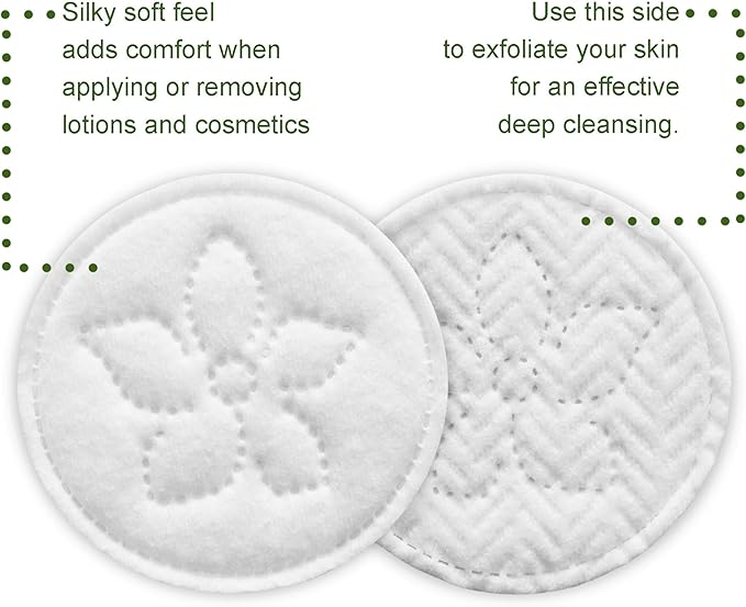 Premium Cotton Rounds for Face Makeup Remover Pads