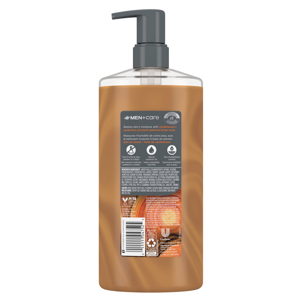 Dove Men Moisturizing Body Wash, Sandalwood + Cardamom Oil, 26oz