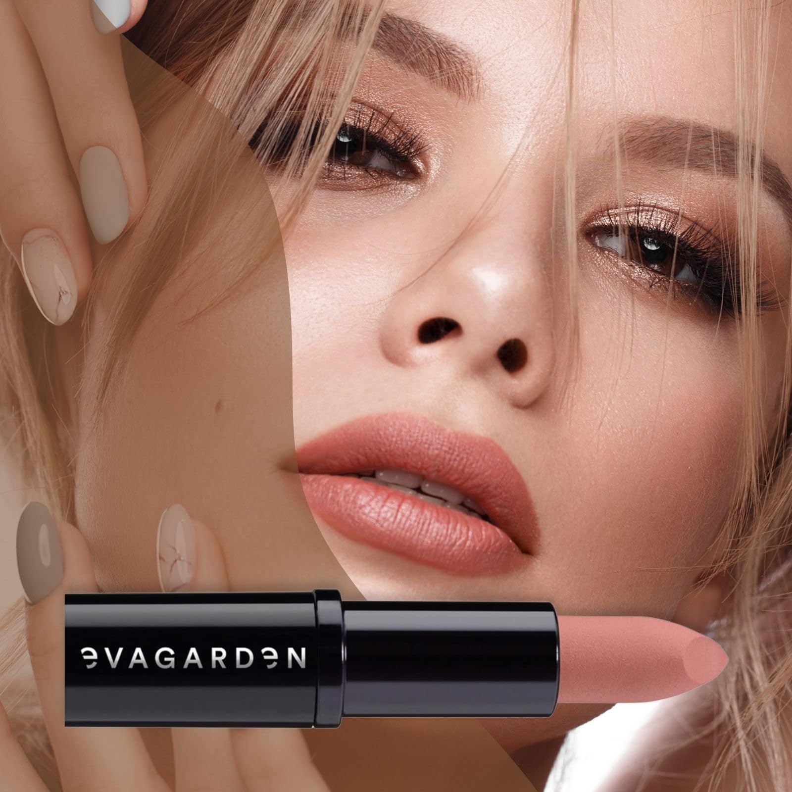 EVAGARDEN The Matte Lipstick - Velvety Texture and Vibrant Ultra-Matte Finish - Pigmented, Soft and Silky Formula and Smooth Application - Offers Bold Saturated Color - 636 Classic Nude - 0.1 oz