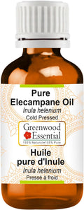 Greenwood Essential Elecampane Oil (Inula helenium) | Cold Pressed | Natural | Undiluted | For Diluting Essential Oils | For Skin & Massage | Men & Women | 50ml (1.69 oz)