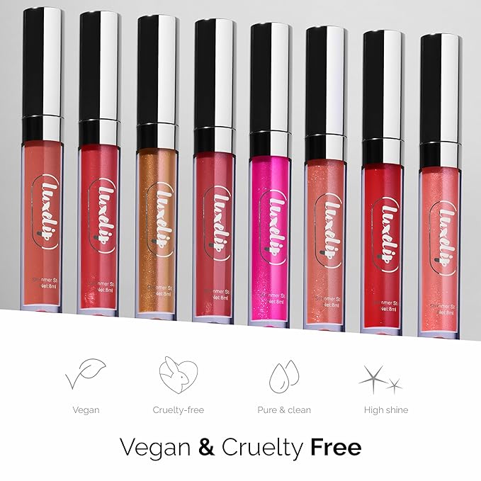 LuxeLip™ Matte Lipstick for Older Women, Hydrating Non-Sticky Lip Gloss for Luminous Shine & Moisturized Lips, Lightweight, Long-Lasting Glossy Finish, Cruelty-Free Lip Makeup (Moonlit Nude, 8ml)