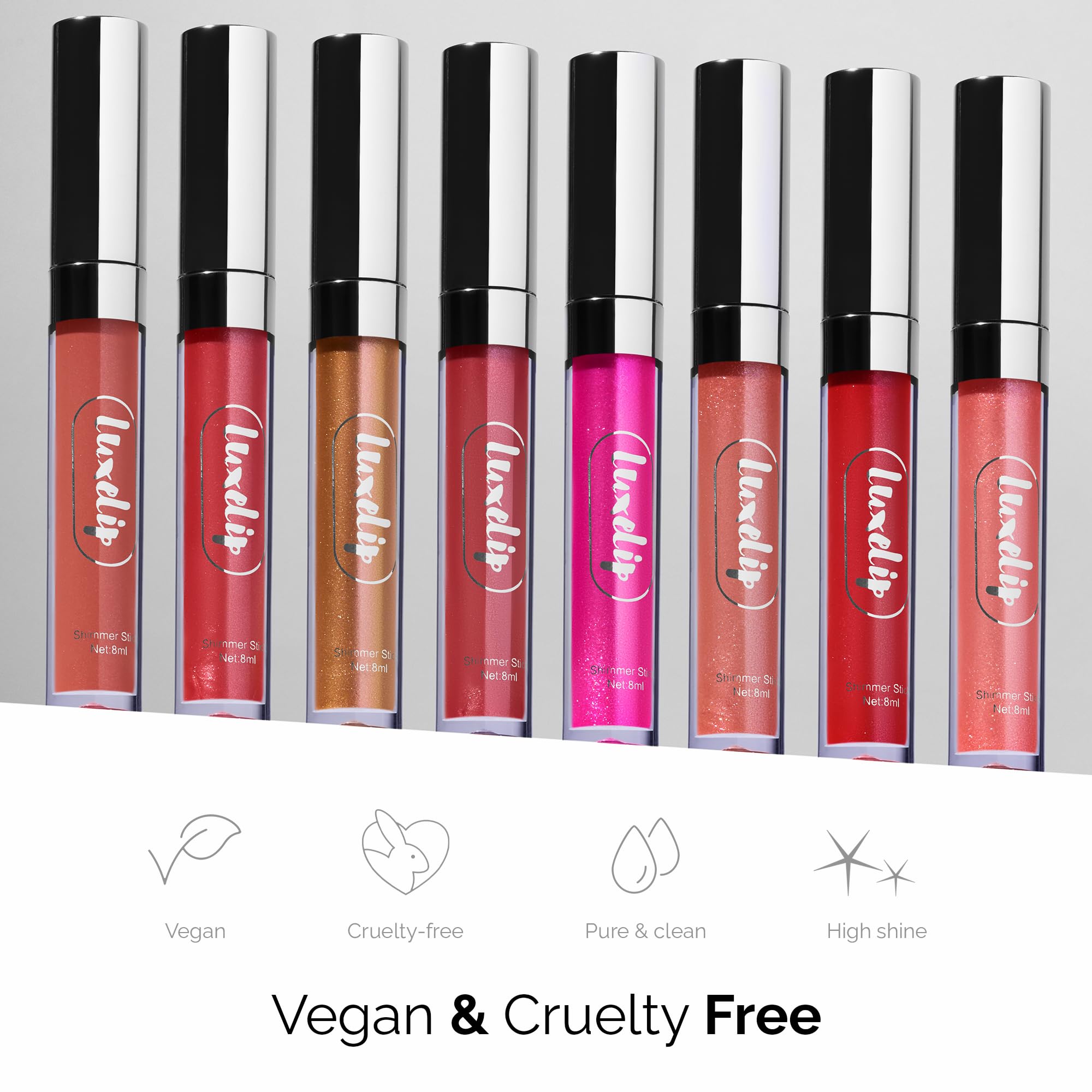 LuxeLip™ Matte Lipstick for Older Women, Hydrating Non-Sticky Lip Gloss for Luminous Shine & Moisturized Lips, Lightweight, Long-Lasting Glossy Finish, Cruelty-Free Lip Makeup (Punchy Pink, 8ml)