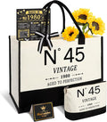 45th Birthday Gift for Women-N°45 Canvas Tote Bag,Makeup Bag,Back in Poster