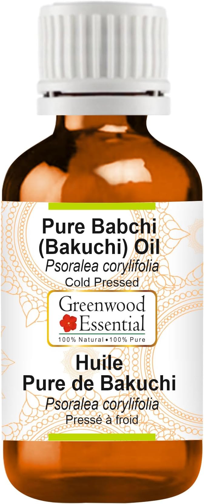 Greenwood Essential Babchi (Bakuchi) Oil (Psoralea corylifolia) | Cold Pressed | Natural | Undiluted | for Diluting Essential Oils | for Skin & Massage | Men & Women | 5ml (0.16 oz)