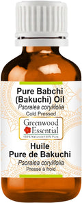 Greenwood Essential Babchi (Bakuchi) Oil (Psoralea corylifolia) | Cold Pressed | Natural | Undiluted | for Diluting Essential Oils | for Skin & Massage | Men & Women | 15ml (0.50 oz)