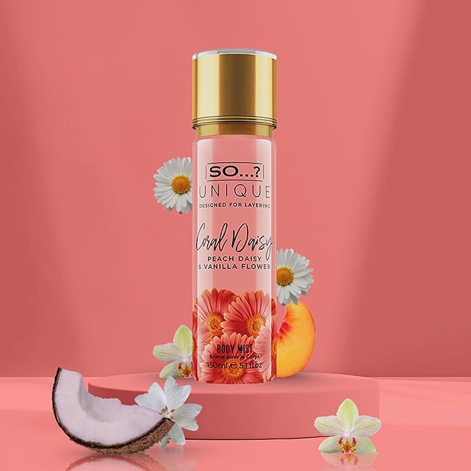 Unique Body Mist - Coral Daisy by So…? for Women - 5.1 oz Body Mist - Pack of 2