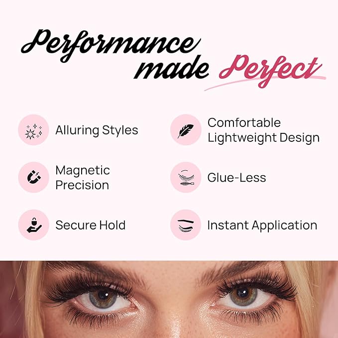 Full Out Glam Magnetic Eyelashes and Eyeliner Kit, Beauty Gift Box