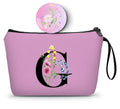 SEAMOON Maid of Honor Friendship Birthday Gifts for Women Her Aunt Sister Bridesmaid Coworkers Bride Personalized Makeup Cosmetic bag with Mirror Mothers Day Christmas Graduation G