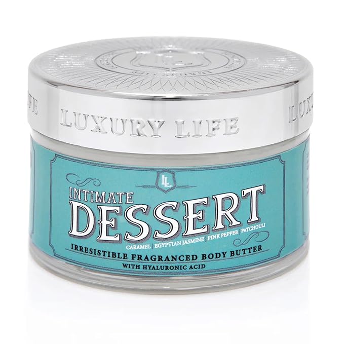 LUXURY LIFE BUTTER - 40% Extrait de Parfum Fragranced Body Butter with Hyaluronic Acid for Ultimate Moisture - Luxurious Room-Filling Natural Fragrances - Non-Greasy, USA Made, Intimate Dessert, 5 oz