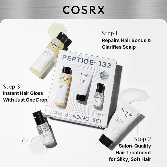 COSRX PEPTIDE 132 Hair Care Kit, Scalp Care Shampoo, Treatment & Serum