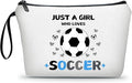 ARIOSEY Soccer Gifts for Girls, Multifunctional Cosmetic Makeup Bag