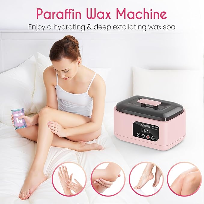 Wattne Paraffin Wax Machine for Hands and Feet, 3500ml Paraffin Wax Warmer with Timer 123456