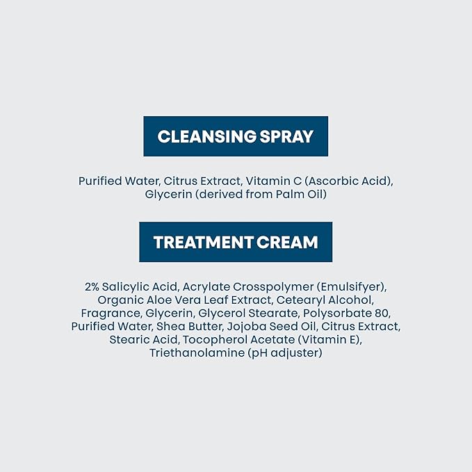 ORBE Derma Solutions Orbe it! 2-Step Acne Treatment w/ Salicylic Acid for Face & Body – Helps Unclog Pores & Reduce Pimples, Back Acne, Ingrown Hairs, Razor Bumps, Folliculitis – Spray 1oz & Cream 1oz