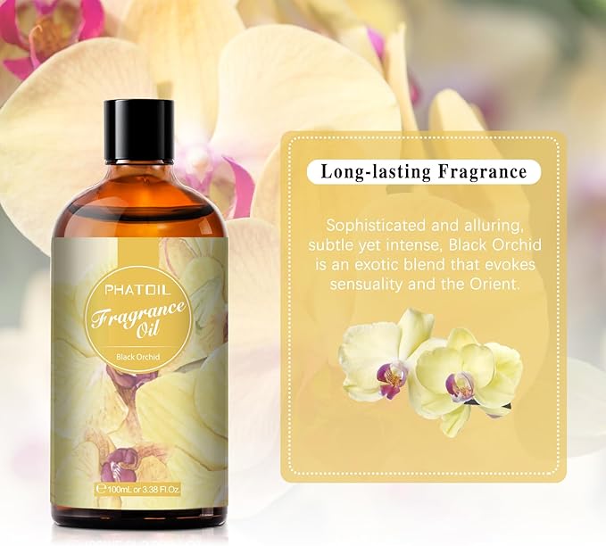 PHATOIL Black Orchid Fragrance Oil for Diffuser Aromatherapy 3.38FL.OZ