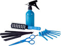 Cricket High Voltage Shear Kit 5.5" Haircutting Shears, Neon Blue