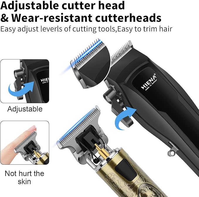 HIENA PRO Cordless Hair Clippers for Men