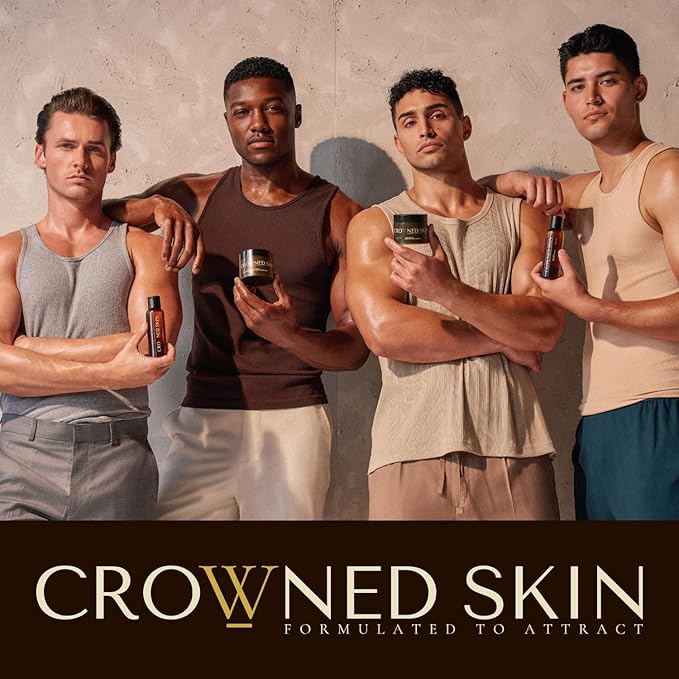 Crowned Skin Prince Body Butter Cologne for Men | Oceanic & Woody | As Seen On Shark Tank | Scented with White Musk & Bergamot | Infused with Natural Shea & Mango Butters | All-Day Fragrance | 4.4oz